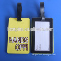 free mold sample yellow hand off luggage tag, hand off suitcase bag tag, hand off baggage tag